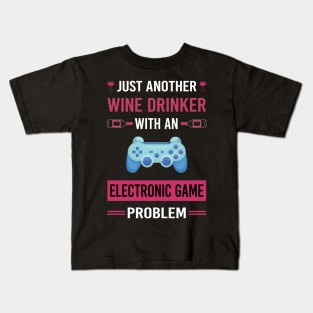 Wine Drinker Electronic Game Games Kids T-Shirt